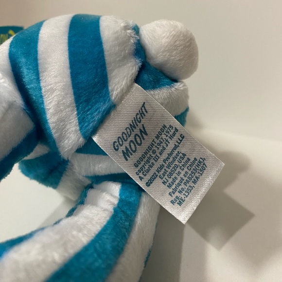 Goodnight Moon Bunny Plush Grey Rabbit Striped Pajamas Stuffed Animal Toy 9 inch - Picture 10 of 11